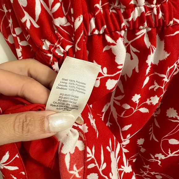 Aritzia Wilfred Red Fleurette Floral Romper - Picture 8 of 11